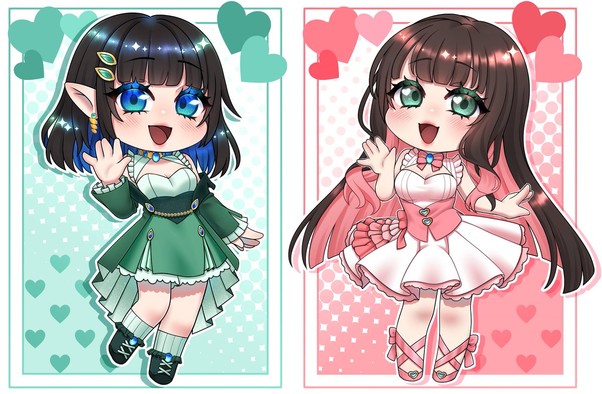 Alio391's tweet photo. Chibis for me and @Illyriaaaa https://t.co/JZeoWdPqrx
