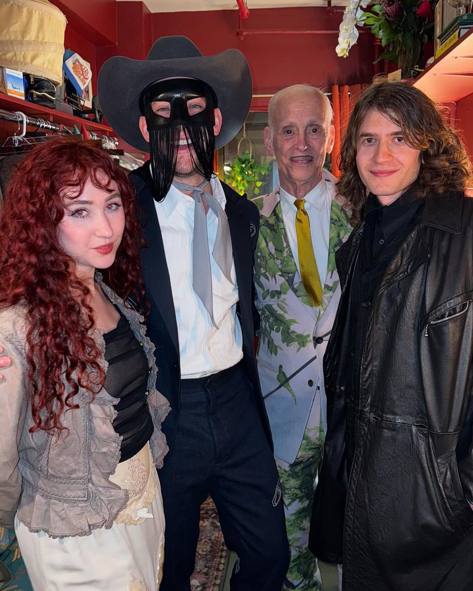 dailyroan's tweet photo. chappell roan stuns backstage at cabaret on broadway with orville peck &amp; john waters recently! https://t.co/ga8BknWfDO