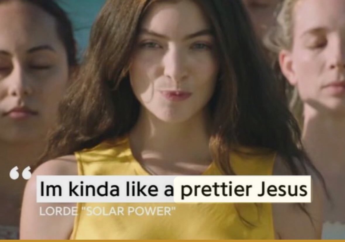 Lorde returning during the month of Easter… welcome back prettier Jesus