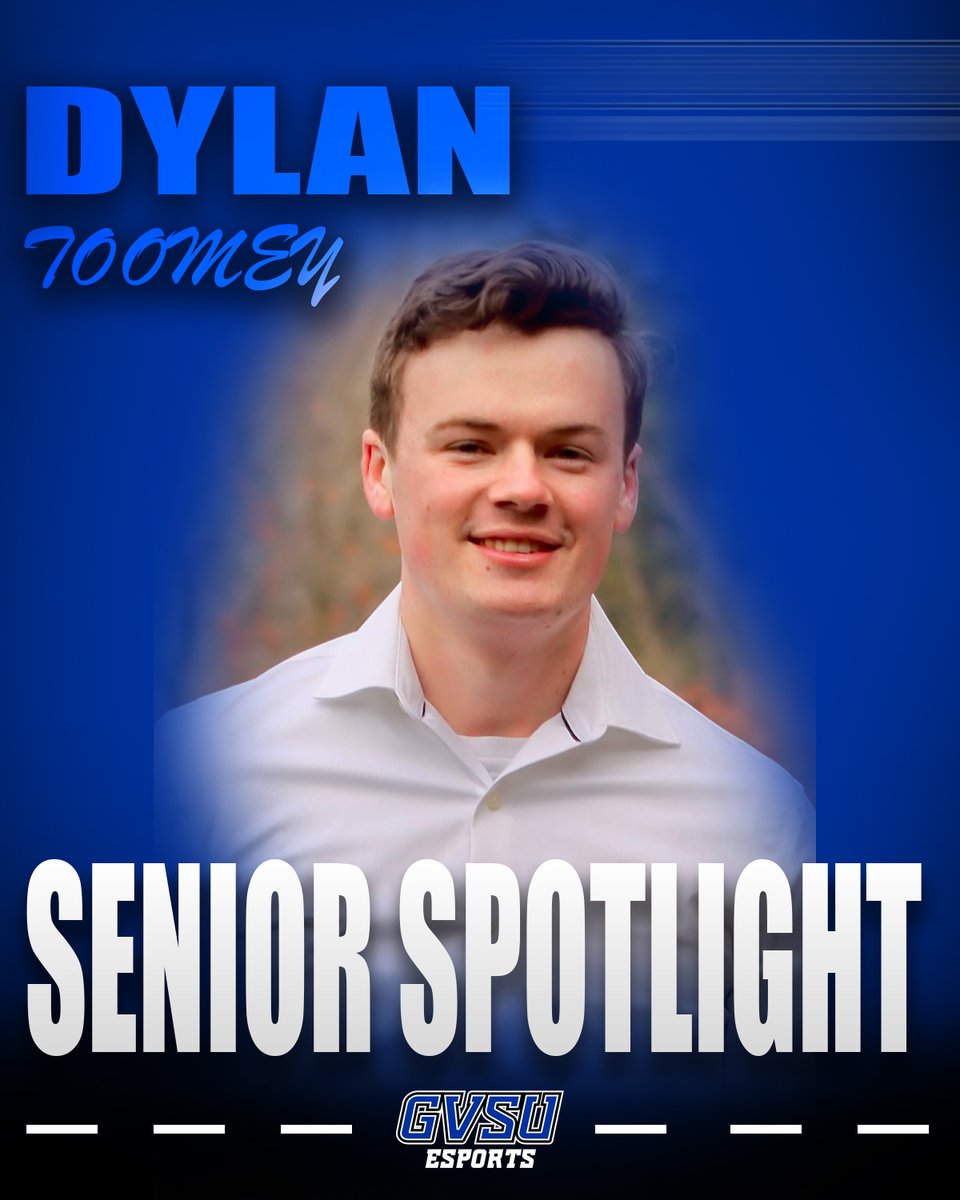 SENIOR SPOTLIGHT 🎊🎉

A huge thank you to Dylan Toomey for being part of the GVSUEsports community!

We’ll miss you, Dylan!