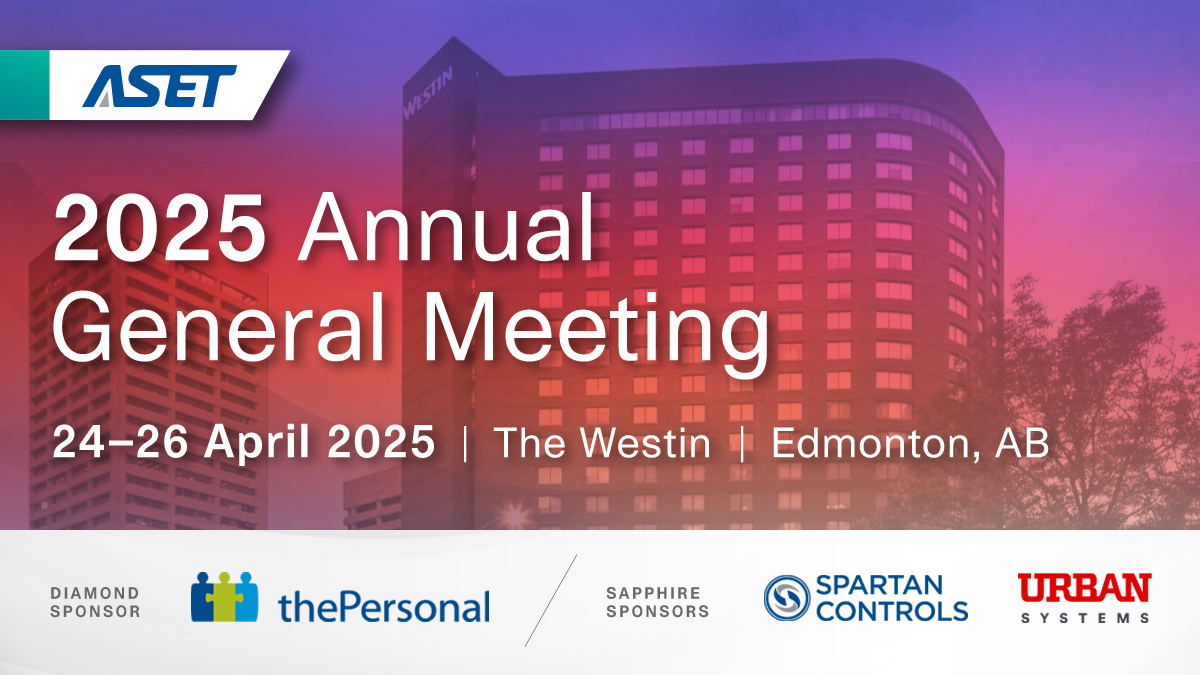 The 2025 ASET AGM is coming up in a few weeks! We'd like to thank our Diamond and Sapphire Sponsors for supporting the AGM and the association!

#aset #asetagm #asetagm2025 #alberta #albertastem #engineeringtech