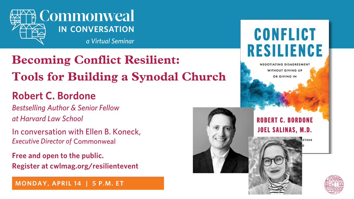 THIS MONDAY: Commonweal in conversation with <a href="/bobbordone/">Bob Bordone</a>, discussing his work on conflict resilience! Our own <a href="/ellen_koneck/">Ellen B. Koneck</a> will moderate. 

RSVP today! 
cwlmag.org/resilientevent