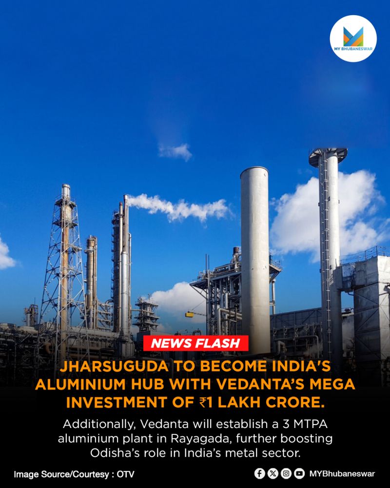 MYBBSR's tweet photo. A GAME-CHANGING ₹1 LAKH CRORE INVESTMENT SET TO TRANSFORM ODISHA’S INDUSTRIAL LANDSCAPE!
Read- https://t.co/R2qxYFGD6E
#MYBhubaneswar Share and Stay Updated.
#OdishaIndustrialBoom #VedantaAluminiumPark #Jharsuguda #MakeInOdisha #MegaInvestment
@CMO_Odisha @dm_jharsuguda https://t.co/bvHAyNQQiv