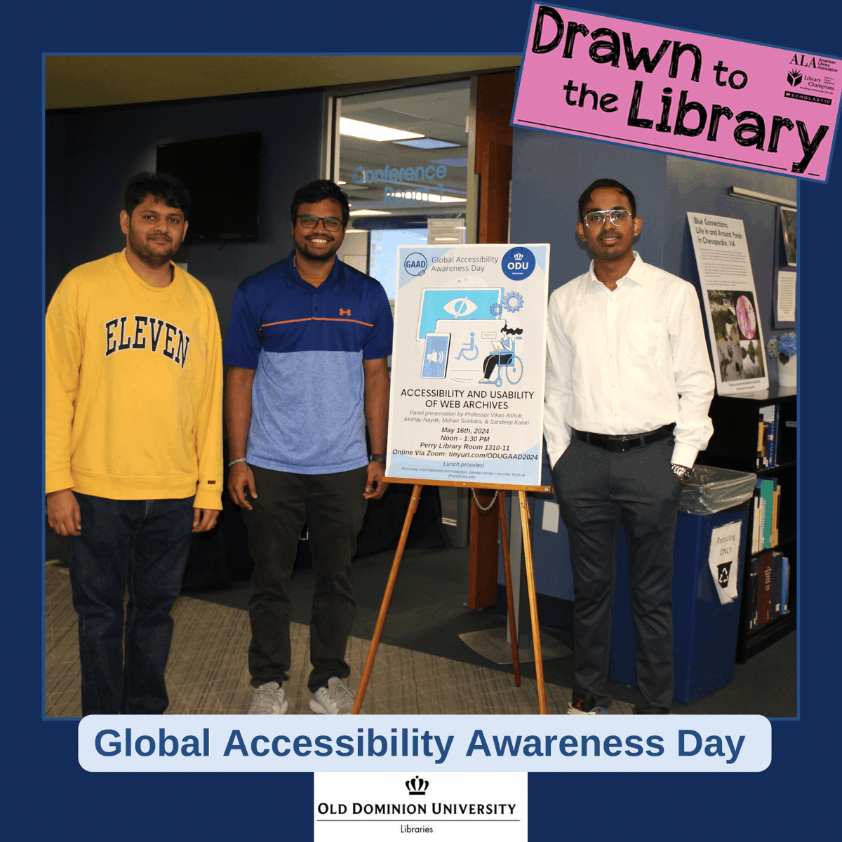 ODU Libraries (@odulibraries) on Twitter photo Today for #NationalLibraryWeek it is #LibraryOutreachDay!! There are so many wonderful services, resources, people, spaces, events and much more that draw us to ODU Libraries - let us know what draws you! 🩵📚
<a href="/NaroVideo/">Naro Video @ ODU Libraries</a> Today for #NationalLibraryWeek it is #LibraryOutreachDay!! There are so many wonderful services, resources, people, spaces, events and much more that draw us to ODU Libraries - let us know what draws you! 🩵📚
<a href="/NaroVideo/">Naro Video @ ODU Libraries</a>