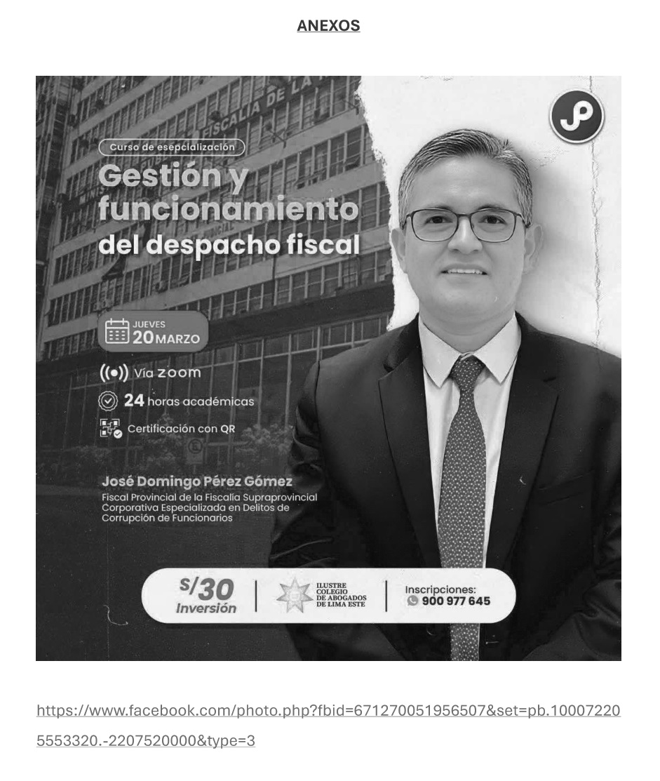 🚨JOSE DOMINGO PEREZ DENUNCIADO POR VIOLAR LA LEY DE LA CARRERA FISCAL🟤
Como ciudadano comprometido con la legalidad y el respeto a las instituciones, he presentado una denuncia formal ante la Autoridad Nacional de Control del Ministerio Público contra el fiscal José Domingo