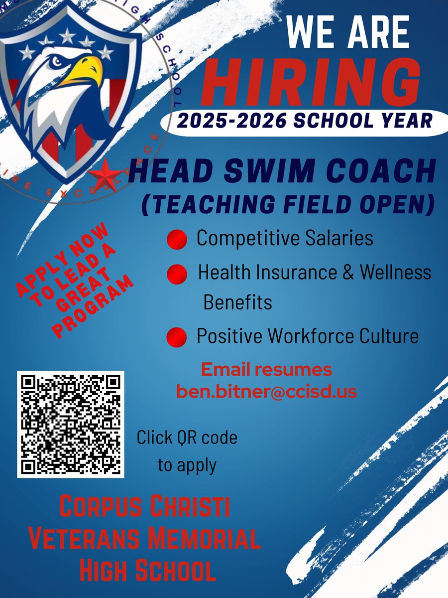 Veterans Memorial Eagle Athletics (@vmathletics) on Twitter photo Veterans Memorial is looking for quality coaches to join a quality program on the Coast!
<a href="/Matt_Stepp817/">Matt Stepp</a> <a href="/scott_walker33/">Principal Walker - VMHS</a> Veterans Memorial is looking for quality coaches to join a quality program on the Coast!
<a href="/Matt_Stepp817/">Matt Stepp</a> <a href="/scott_walker33/">Principal Walker - VMHS</a>