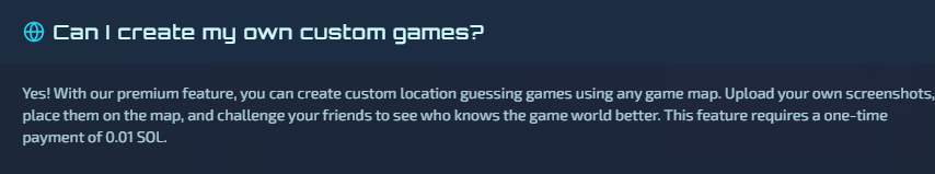 MapQuestor's tweet photo. We’ve received many questions about “how to create my own game” on https://t.co/2MdJ5r4y91 — and the answer is YES! 🌍
With our premium feature, you can upload your own screenshots, place them on any game map, and challenge friends. One-time fee: just 0.01 SOL 💡
Start creating now!

#Map #Fortnite #GTA6 #GTA #RockstarGames