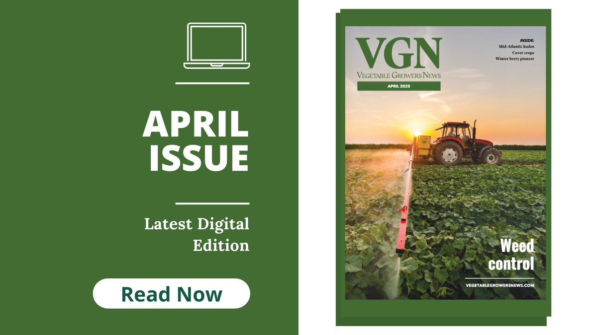 NEW: April issue of VGN!
In this issue, we highlight weed control. Learn about this and other industry news including:
🌱Pennsylvania growers, farm markets recognized
🌱Cover crops for berry growers
🌱New administration brings ag policy changes
🌱And more
nxtbook.com/greatamericanm…