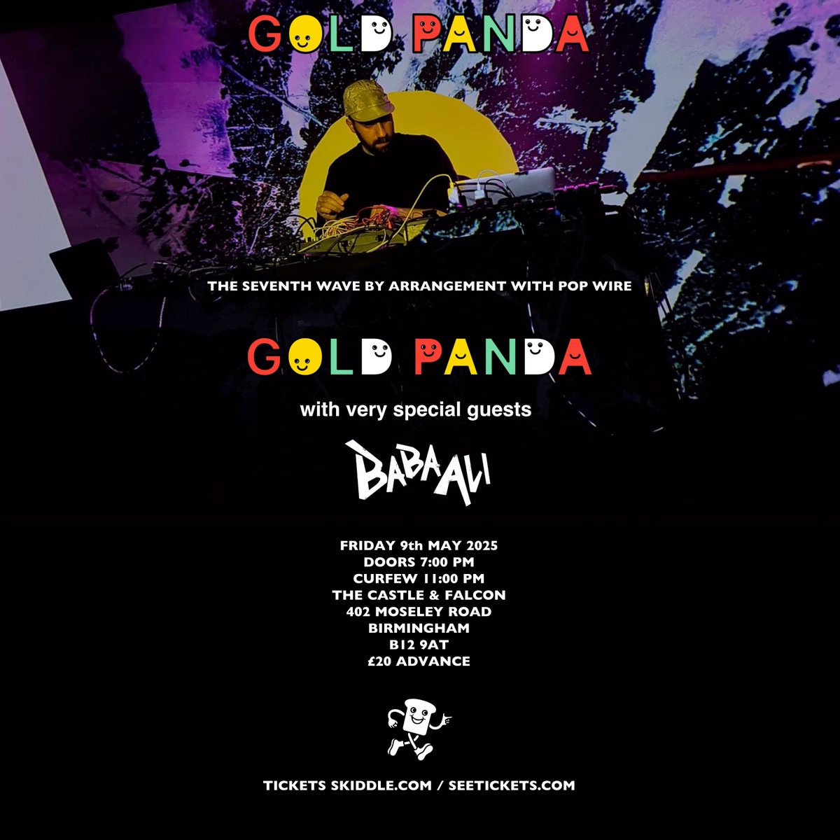 seventhwavebham's tweet image. Just over four weeks to go until @goldpanda & @babaalimusic play @CastleandFalcon in Birmingham!!! Tickets here skiddle.com/g/theseventhwa… (tickets also on sale at See Tickets)