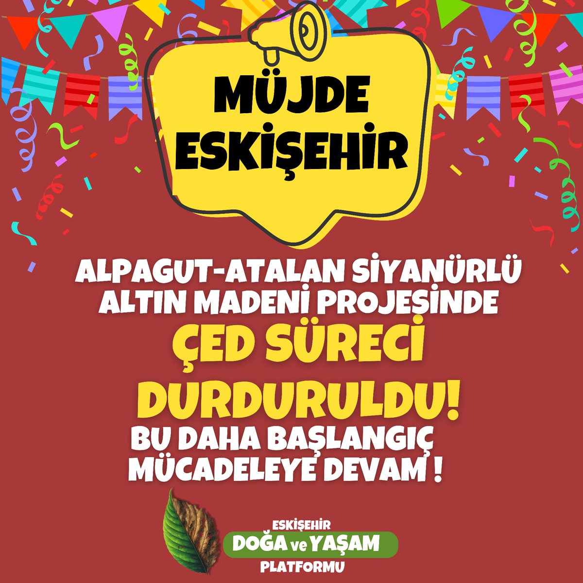 Alpagut-Atalan Siyanürlü Altın Madeni projesi zehir kaynağından başka bir şey değil İTİRAZIMIZ VAR DEDİK

Çocuklarımız için
Hayatlarımız için
Doğa için

SUSMADIK  KAZANDIK 🥳

Emek veren tüm dostlara teşekkürler🫶

Ya Hep Beraber
Ya Hiç Birimiz 

#SakaryaHavzasıYokOlmasın