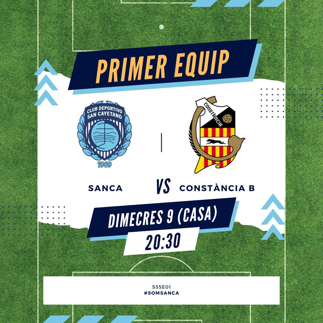 cdsancayetano's tweet photo. ⏰Sa primera és avui. 20:30, Son Moix.
🅿️7 finals per davant.
#PrimerEquip #ObjectiuPreferent https://t.co/o4MnFEjMEy