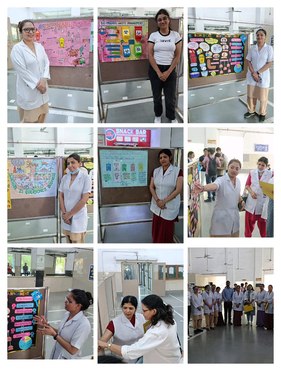 SJHDELHI's tweet photo. BMW unit under aegis of #SwachthaPakhwada organised poster competition for SNOs and Nursing Officers on BMWM Rules &amp; Segregation.  BMW CMO, ANS judged posters &amp; discussed Rules &amp; role of segregation https://t.co/BAoZ3sxLST