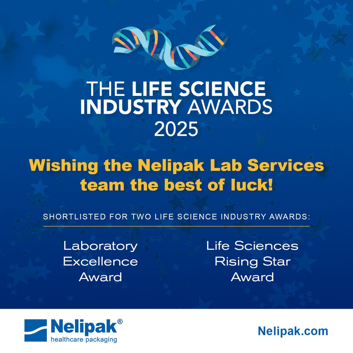 Thrilled to share that Nelipak Lab Services has been shortlisted for two national awards at the 2025 Life Science Industry Awards (<a href="/LifeSciencesIRL/">Life Sciences Industry Awards</a>):
-Laboratory Excellence Award
-Life Sciences Rising Star Award
Full shortlist: lifesciencesawards.ie/shortlist
#LSIA25 #LifeSciences