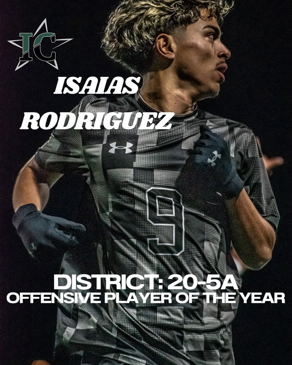 Iowa Colony Mens Soccer (@ic_pioneersmsoc) on Twitter photo Super congrats to these two hard working individuals to win two distinguished awards in the district!!!
District 20-5A:
Midfielder of the Year: Andres Vasquez
Offensive Player of the Year: Isaias Rodriguez
<a href="/IowaColonyHS/">IowaColonyHS</a> <a href="/ICHSBOOSTER/">Iowa Colony HS Athletic Booster Club πππ£πβΎοΈβ½οΈ</a> Super congrats to these two hard working individuals to win two distinguished awards in the district!!!
District 20-5A:
Midfielder of the Year: Andres Vasquez
Offensive Player of the Year: Isaias Rodriguez
<a href="/IowaColonyHS/">IowaColonyHS</a> <a href="/ICHSBOOSTER/">Iowa Colony HS Athletic Booster Club πππ£πβΎοΈβ½οΈ</a>