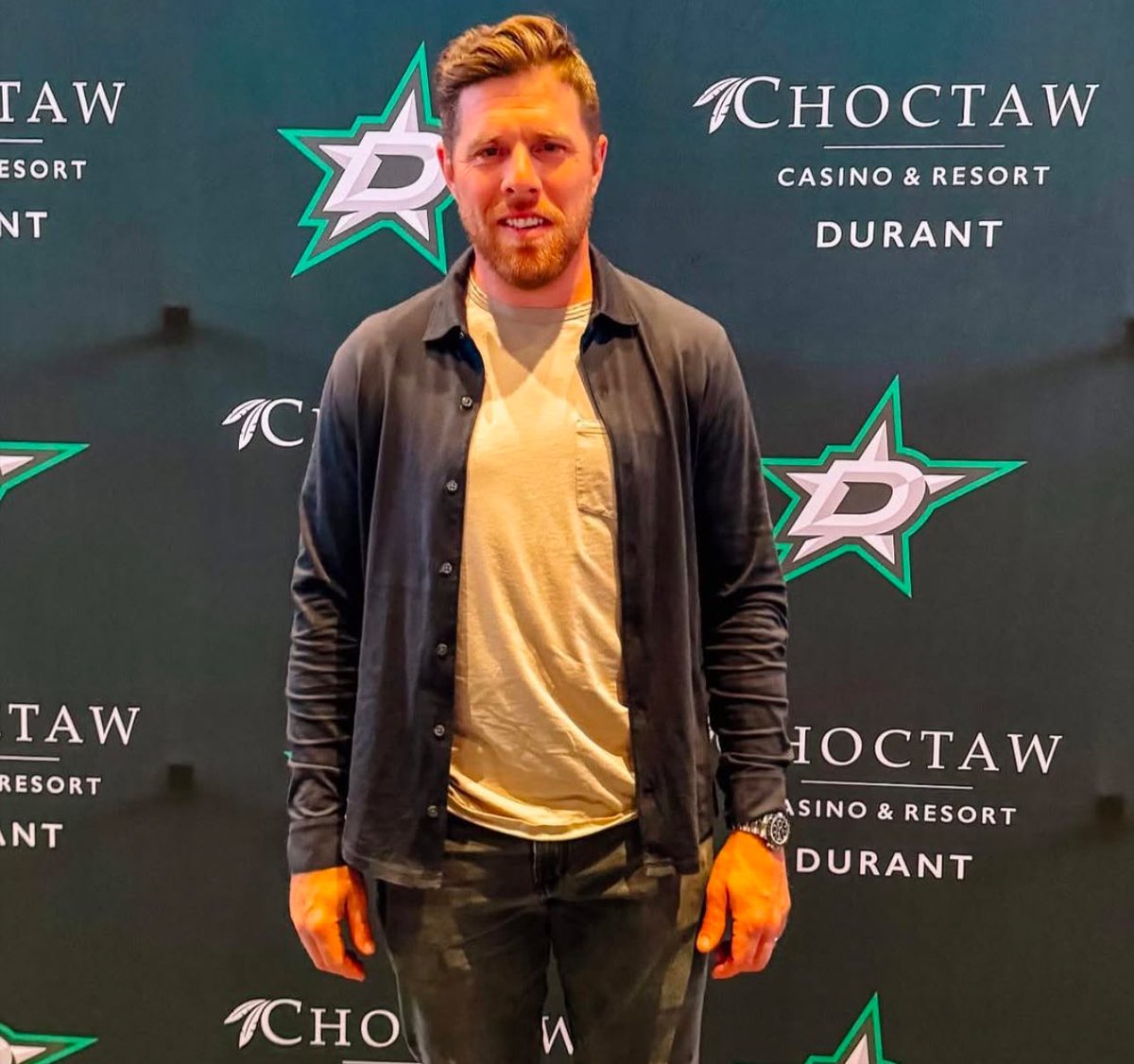 SlavBritt's tweet photo. Forget Oklahoma, get him to the Dallas Stars locker room real quick. They need their father. https://t.co/SaiyBnQb7Q
