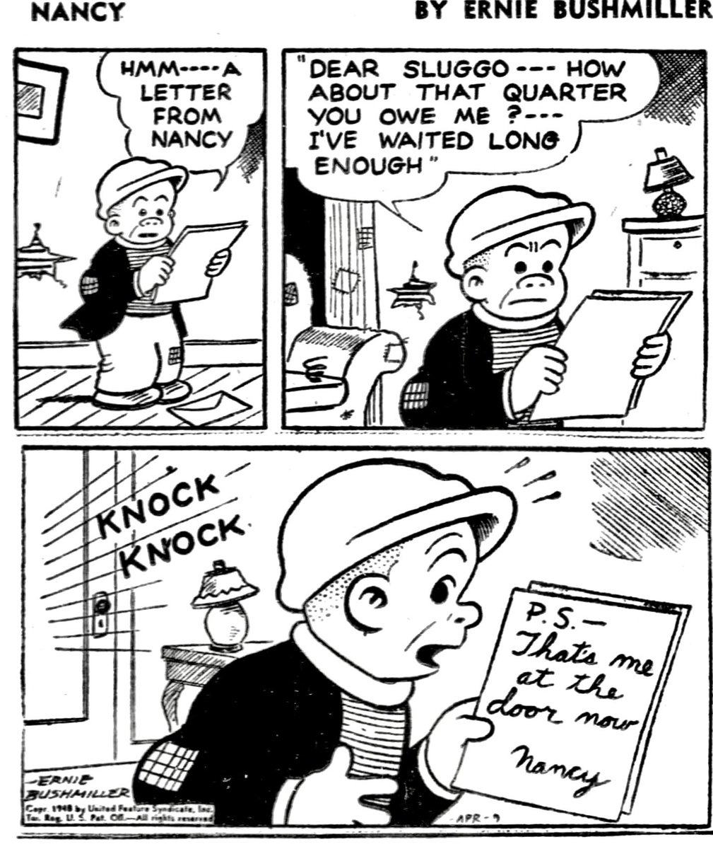 Nancy By Ernie Bushmiller 
April 9,1948
