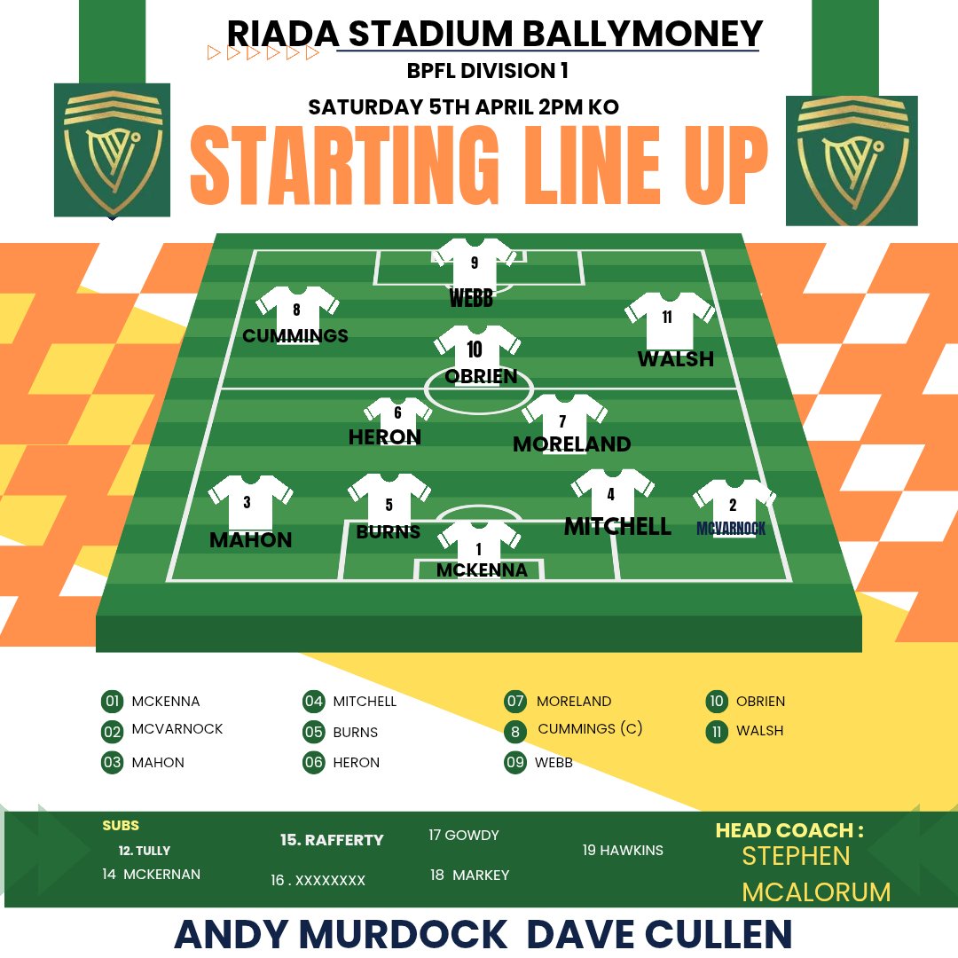 SQUAD FOR TODAY'S MATCH <a href="/BelfastBurgerHQ/">BELFAST BURGER</a> <a href="/kolormaster/">KolorMaster</a> <a href="/nancysbelfast/">Nancy Mulligans Bar & Kitchen Belfast</a> <a href="/kellyscellars/">Kelly's Cellars</a> <a href="/PaulMaskeyMP/">Paul Maskey</a> <a href="/ATownNews/">Andersonstown News</a> <a href="/BelfastLive/">Belfast Live</a> <a href="/irishnewssport/">Irish News Sport</a> @IrishPremLive #clonardpremier #oconnorsbakery <a href="/TICoaches/">Travel Ireland Coaches</a> <a href="/FailteFeirste/">Fáilte Feirste Thiar</a> <a href="/cllrardercarson/">Arder C</a> <a href="/HomefitLTD/">Homefit - Belfast</a>