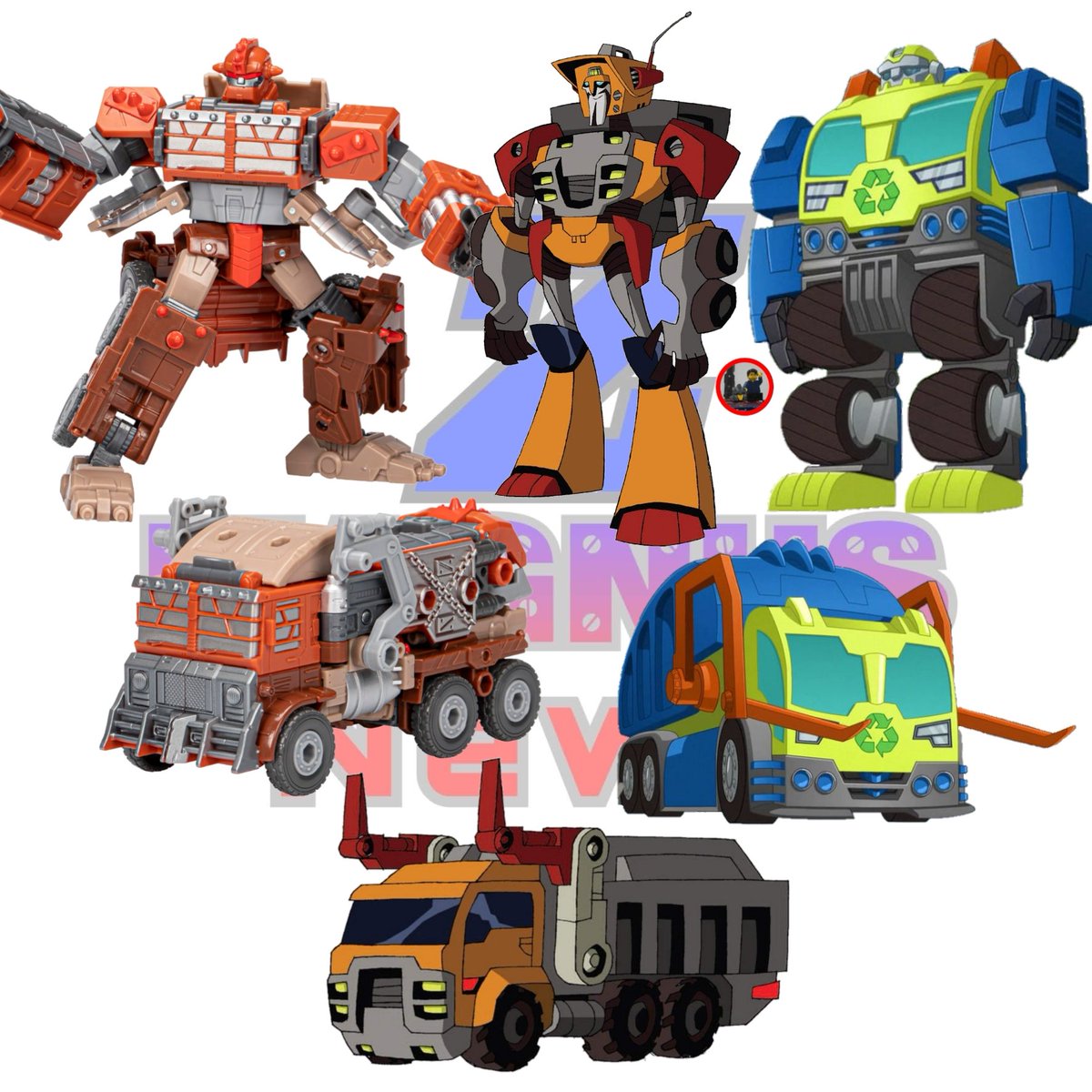 Z_Magnus_News's tweet image. Hoy en posibles repintados y remoldeados tenemos a Trashmaster de Legacy Evolution para hacer a Wreck Gar de Animated y a Salvage de Rescue Bots 

#transformers  
#transformerslegacyevolution 
#transformersanimated  
#transformersrescuebots  
#trashmaster 
#wreckgar 
#salvage