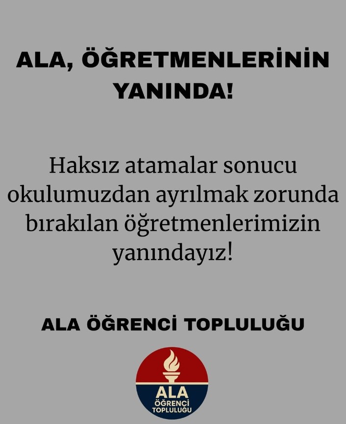ALA, HAKSIZLIĞIN KARŞISINDA DİMDİK AYAKTA!