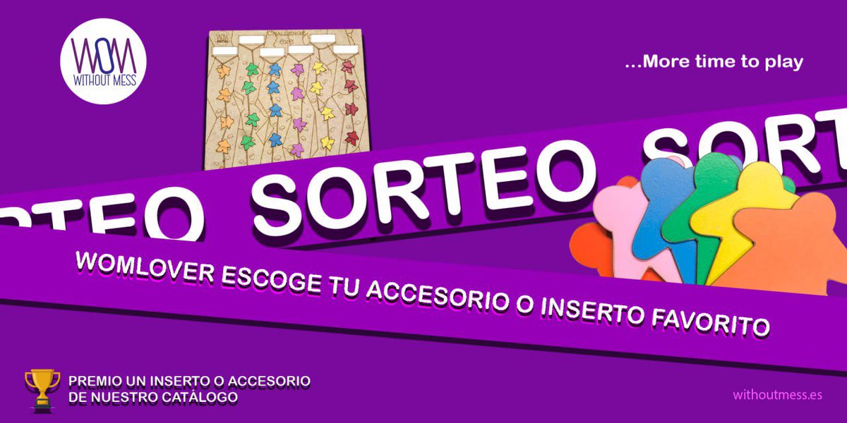 ¡SORTEO WOMLOVER DE ACCESORIOS!

Podrás seleccionar entre cualquiera de nuestros productos💜

Para participar:
▫️Sigue a <a href="/wom_withoutmess/">WithOut Mess WOM</a>
▫️Retwittear
▫️Comenta un ACCESORIO y menciona a un amigo/a

El ganador/a se anunciará el 16/04/25 (SOLO EN ESPAÑA)