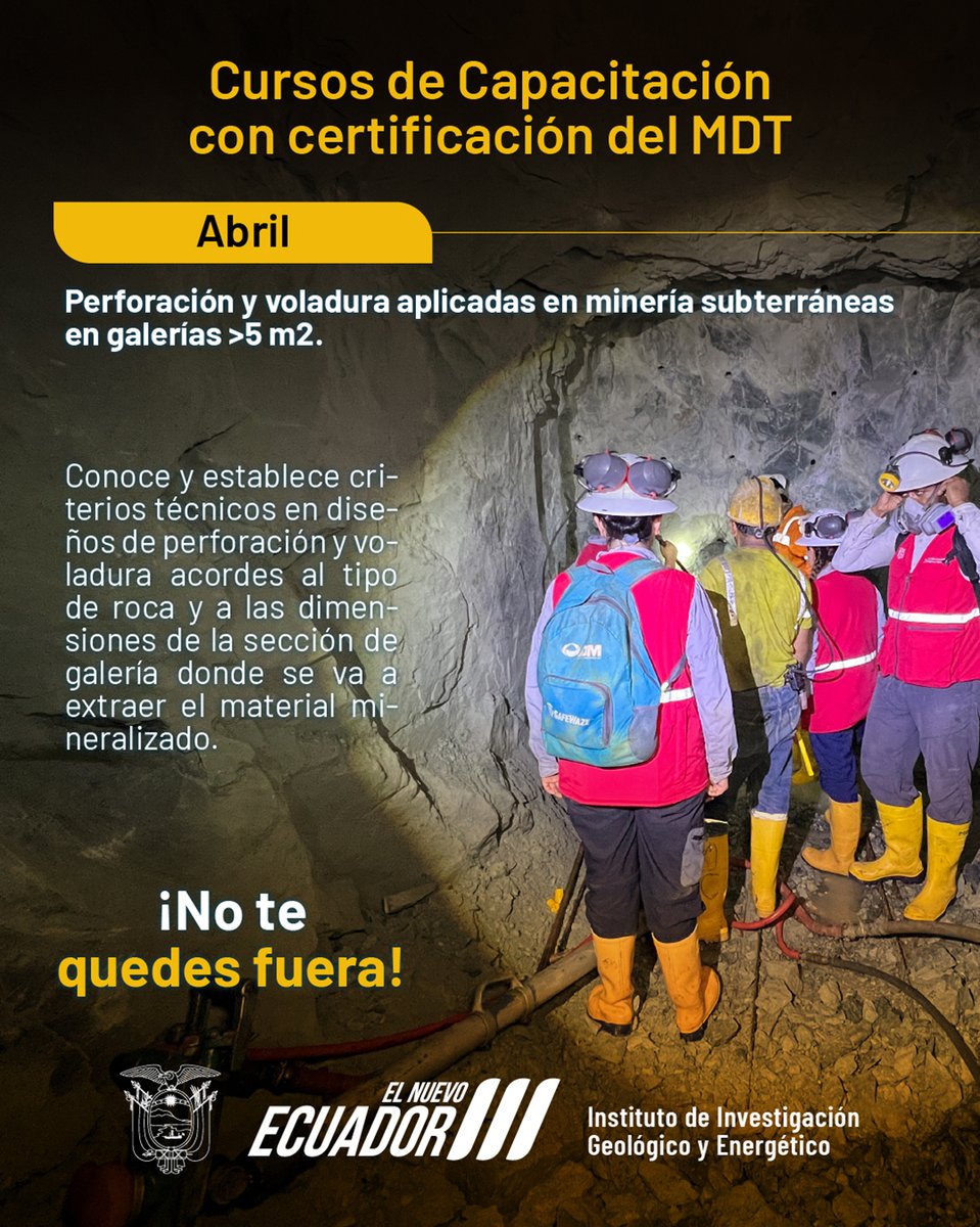 IIGE_Ec's tweet photo. 📌👩🏻‍🏫
El Instituto de   Investigación Geológico y Energético te invita a ser parte de nuestros  programas de capacitación.
#IIGECapacita
Conoce nuestra oferta   2025: https://t.co/gxEmX7cMEK https://t.co/AXAQrHC9Jk
