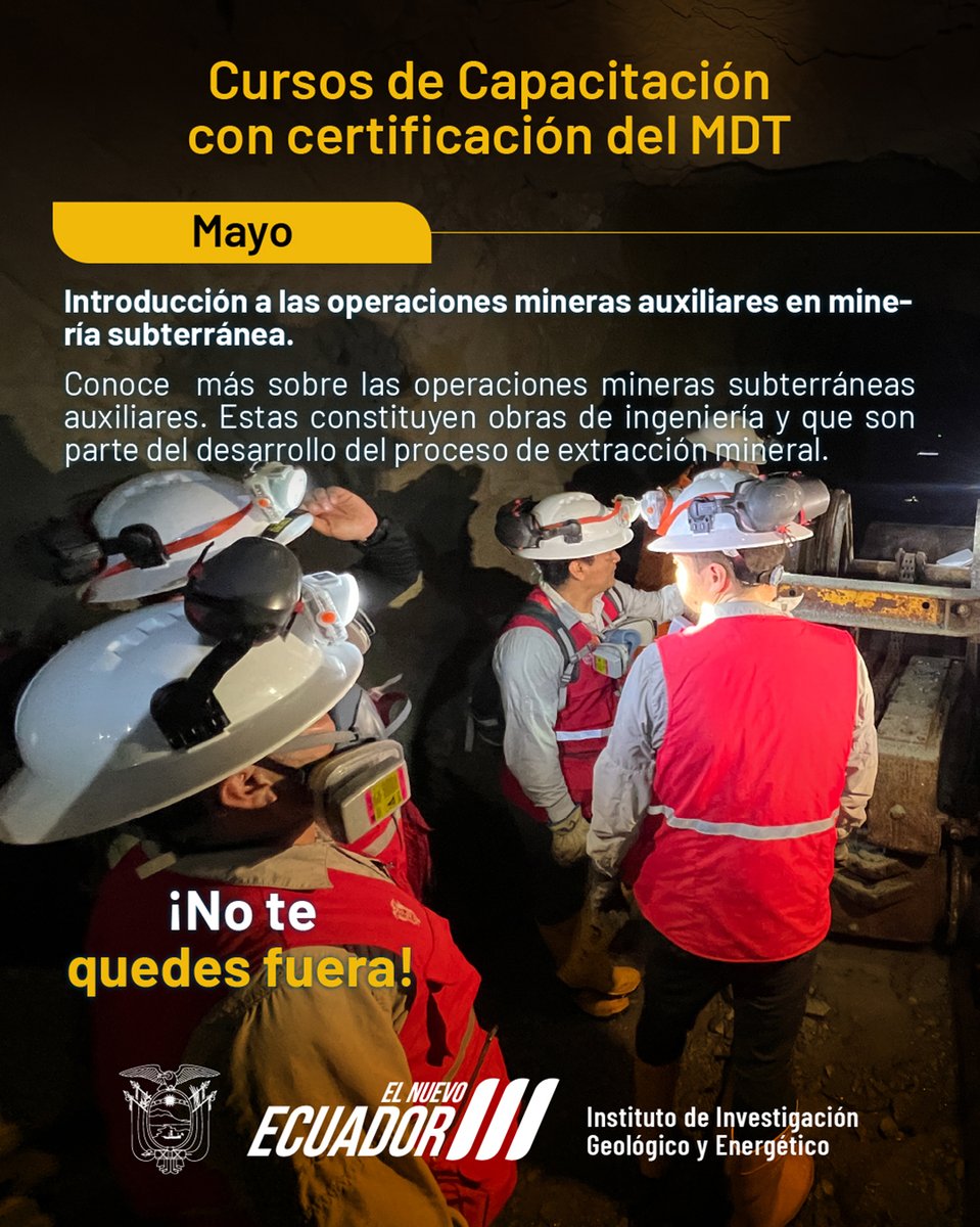 IIGE_Ec's tweet photo. 📌👩🏻‍🏫
El Instituto de   Investigación Geológico y Energético te invita a ser parte de nuestros  programas de capacitación.
#IIGECapacita
Conoce nuestra oferta   2025: https://t.co/gxEmX7cMEK https://t.co/AXAQrHC9Jk