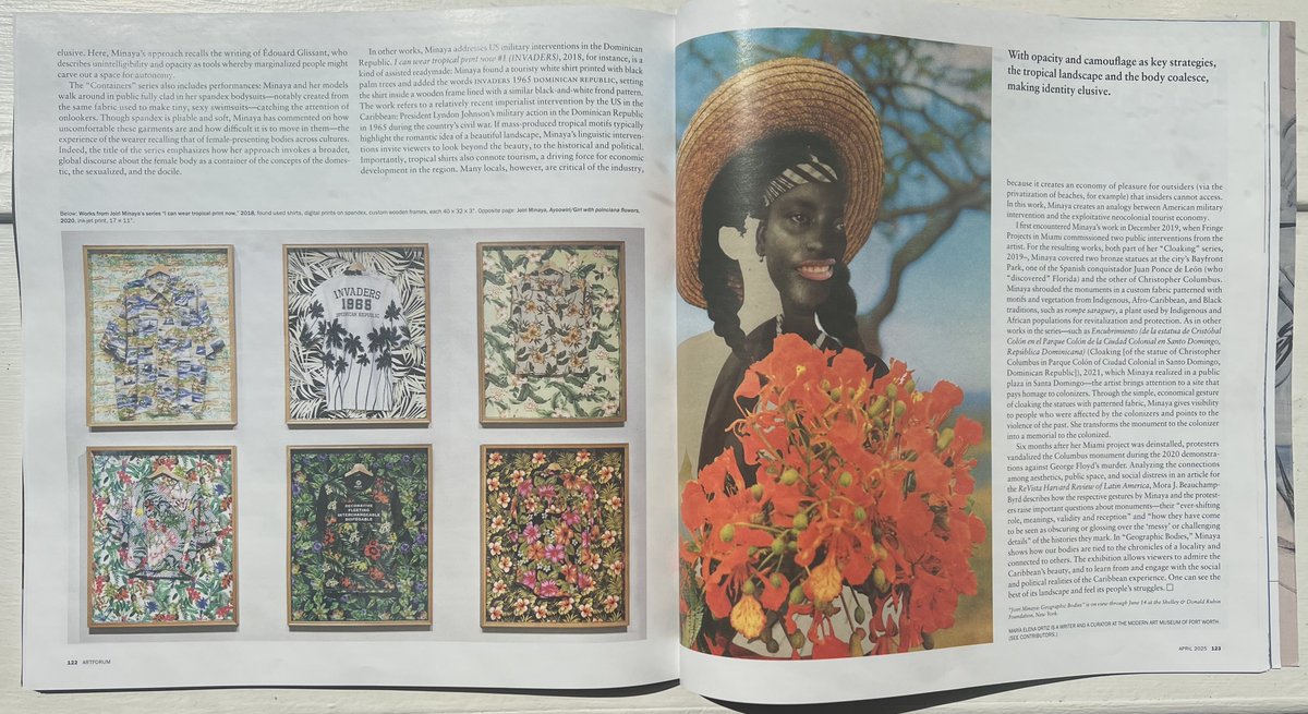 Joiri Minaya’s Artforum feature in print ✨ Visit Thurs-Sat 11-6 through June 14!