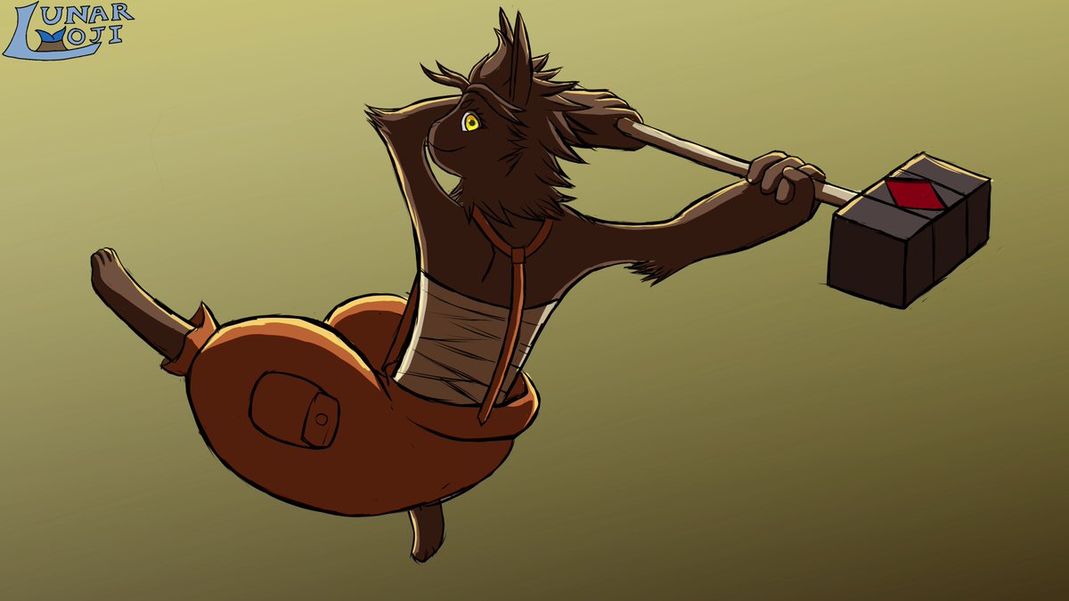 LunarMoji's tweet photo. since it's April here is the bunny blacksmith Bilac from Shangri La Frontier. #SLF #shangrilafrontier #furry #bilac https://t.co/aeY8T9mjbB