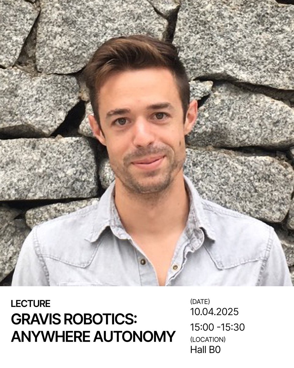 GravisRobotics's tweet image. Catch our CEO, Dr. Ryan Luke Johns, at @Bauma.official tomorrow—where he’ll be diving into the practical future of autonomous excavation.
🔗 More info: eu1.hubs.ly/H0j8y430
#Bauma2025 #ConstructionTech #AutonomousExcavation #AnywhereAutonomy #GravisRobotics