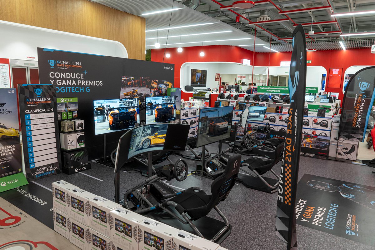 Logitech G España (@logitechg_es) on Twitter photo ¡GAAAAASSS!🏎️🌬️ Estamos todos los fines de semana de abril con #GChallengeRaceDays en <a href="/MediaMarkt_es/">MediaMarkt España</a> Majadahonda en Madrid con una pantalla de <a href="/SamsungEspana/">Samsung España</a> espectacular. Ven a visitarnos, marca tu 🔥mejor tiempo🔥 en la carrera y gana grandes premios.✨ ¡GAAAAASSS!🏎️🌬️ Estamos todos los fines de semana de abril con #GChallengeRaceDays en <a href="/MediaMarkt_es/">MediaMarkt España</a> Majadahonda en Madrid con una pantalla de <a href="/SamsungEspana/">Samsung España</a> espectacular. Ven a visitarnos, marca tu 🔥mejor tiempo🔥 en la carrera y gana grandes premios.✨