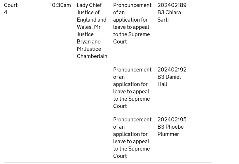 crochetjenny's tweet photo. Chiara Sarti, Phoebe Plummer and Daniel Hall lost their latest appeal on 6th February 2025.  So tomorrow, they're applying to the Supreme Court 😐
#JustStopIt https://t.co/1nHQZTQ3Ls