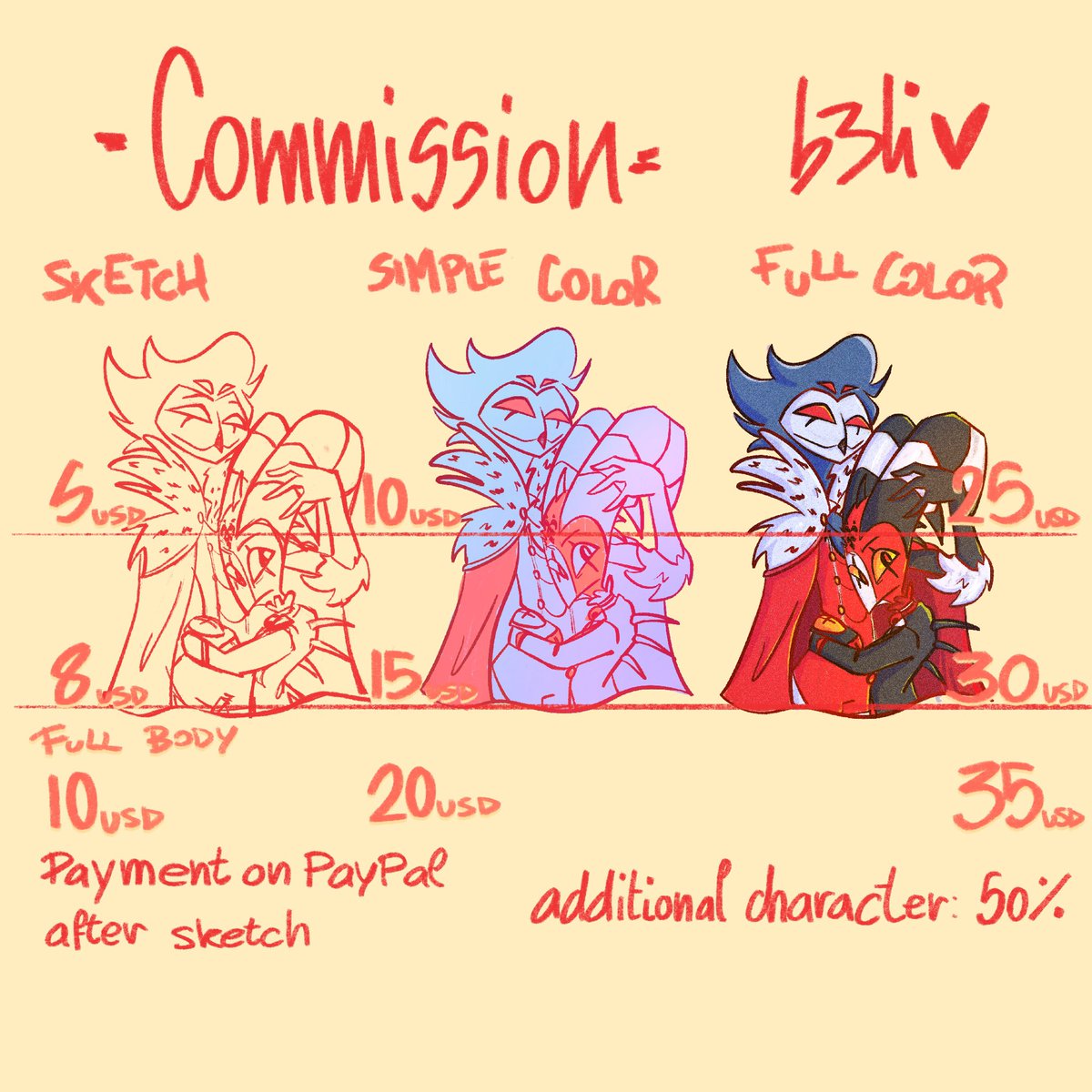 Beli - commission open tweet media