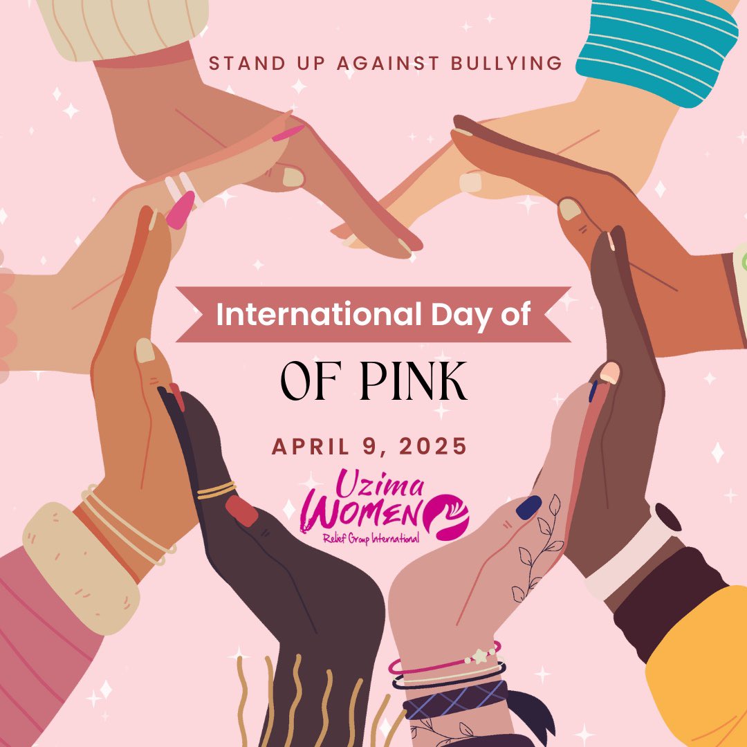 💗 International Day of Pink – April 9, 2025 💗
Today we stand together against bullying, homophobia, transphobia, and discrimination.

At Uzima Women Relief Group International, we believe in creating safe, inclusive spaces where everyone feels respected and valued.
