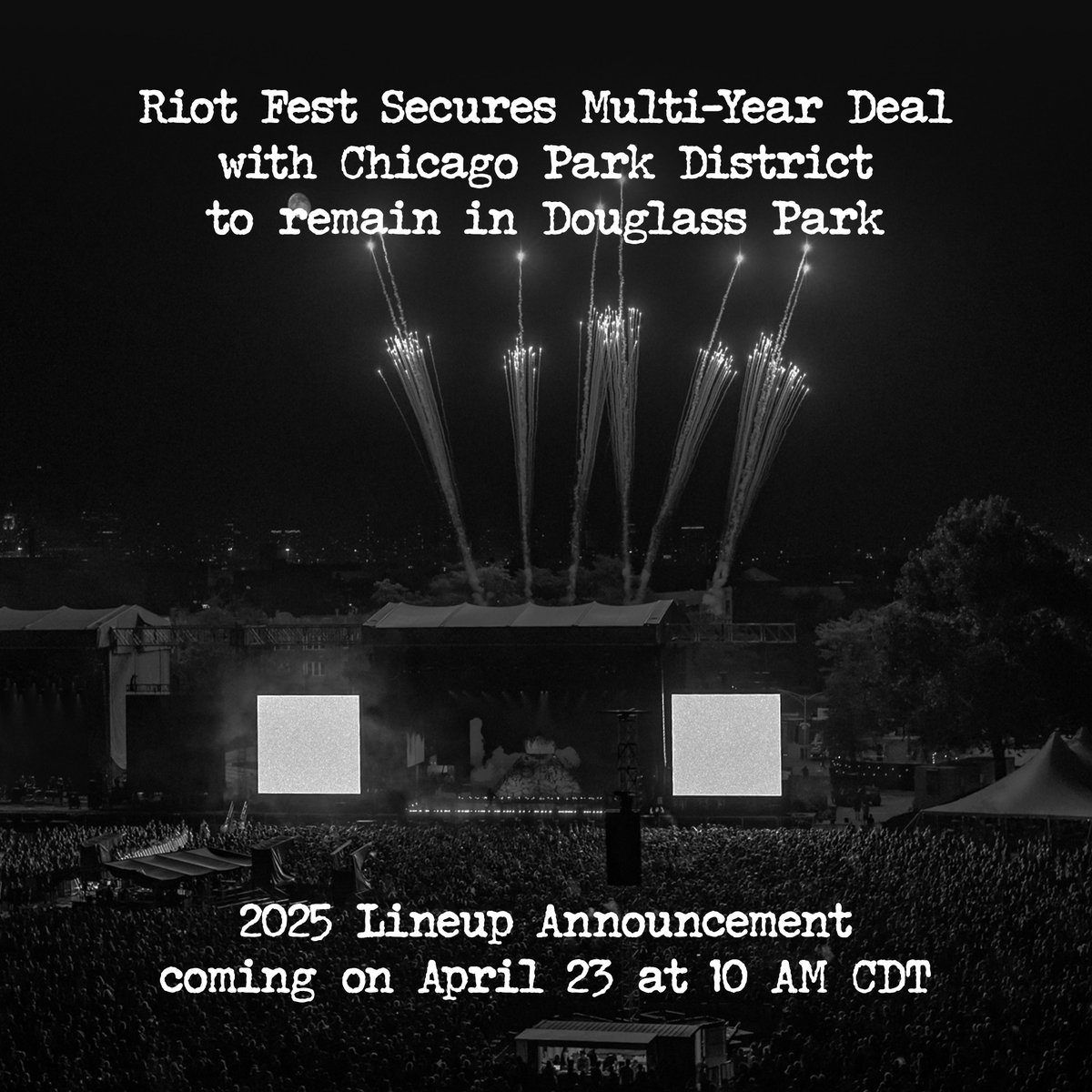 RiotFest's tweet photo. Riot Fest 20th Anniversary Lineup Announce on April 23 at 10 AM CDT. https://t.co/i2olFcqJiI