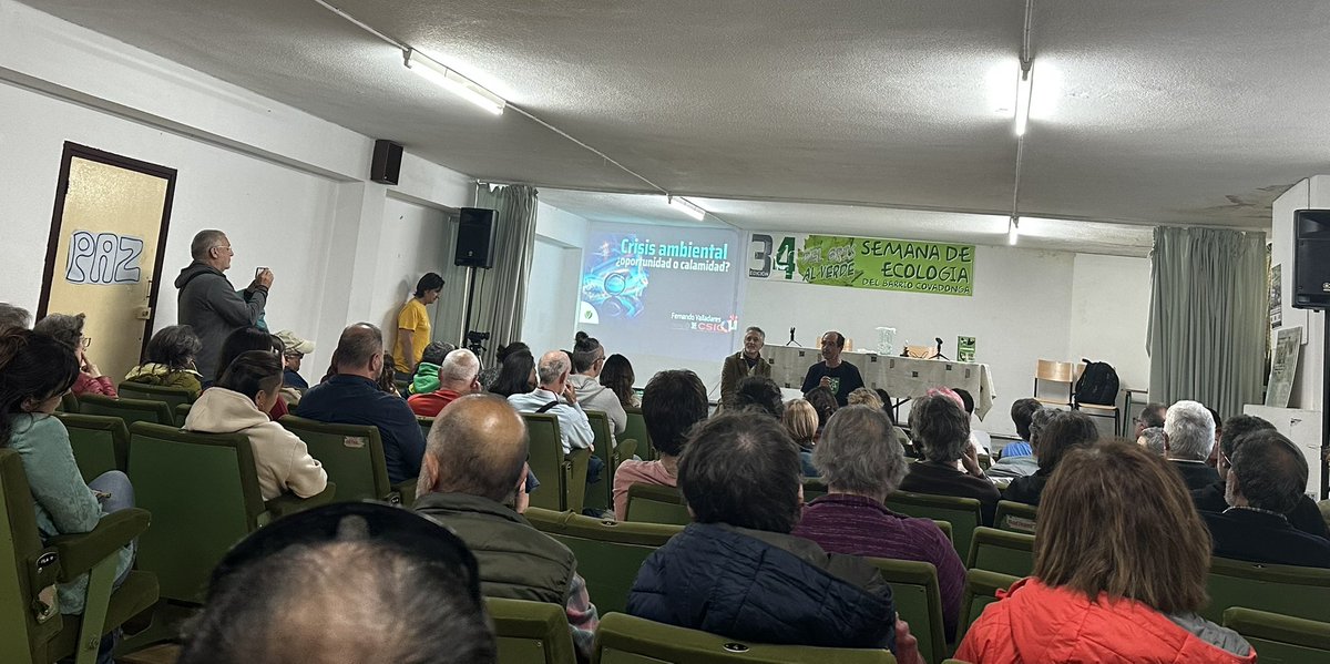 Todo listo para empezar con la segunda jornada de la 34 #SemEcol25, dedicada al #CambioClimatico, la ciencia y sus bulos, para lo que contamos con <a href="/FernandoVallada/">Fernando Valladares</a>, investigador del CSIC