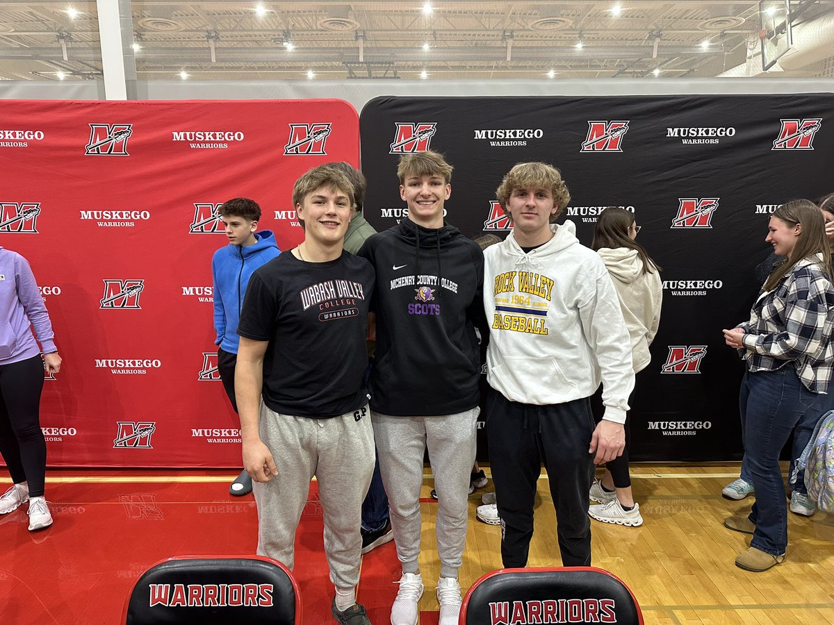 BaseballMuskego's tweet photo. Congratulations to 3 of our Seniors for signing to play JuCo next year! We are proud of you!

@DeanStaudacher- Wabash Valley

@AjRowland14- Rock Valley

@mueller_aidyn- McHenry County https://t.co/mMJAJqhkaJ
