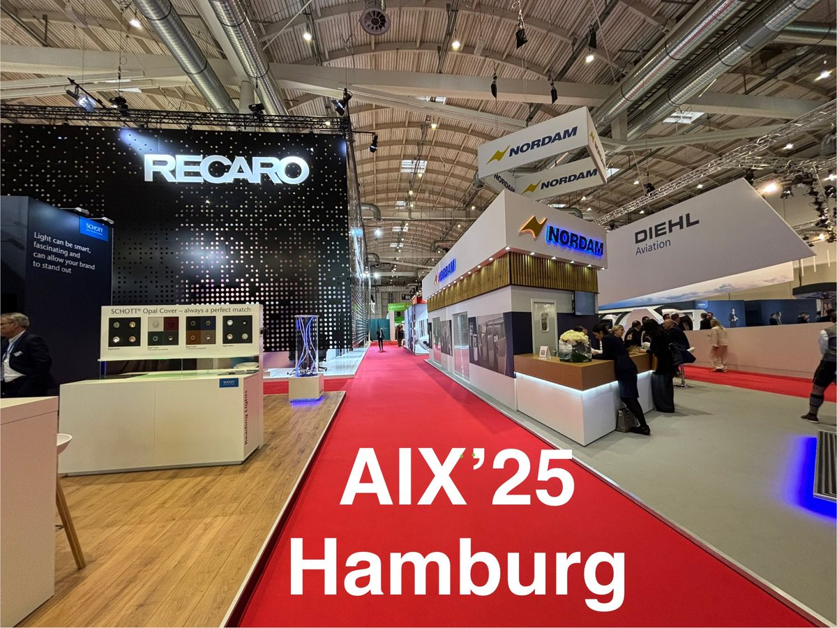 Quicket_app's tweet image. Visiting partners @AircraftInteri1 AIX’25 and meeting fascinating Jennifer Coutts Clay of @jetlinercabins