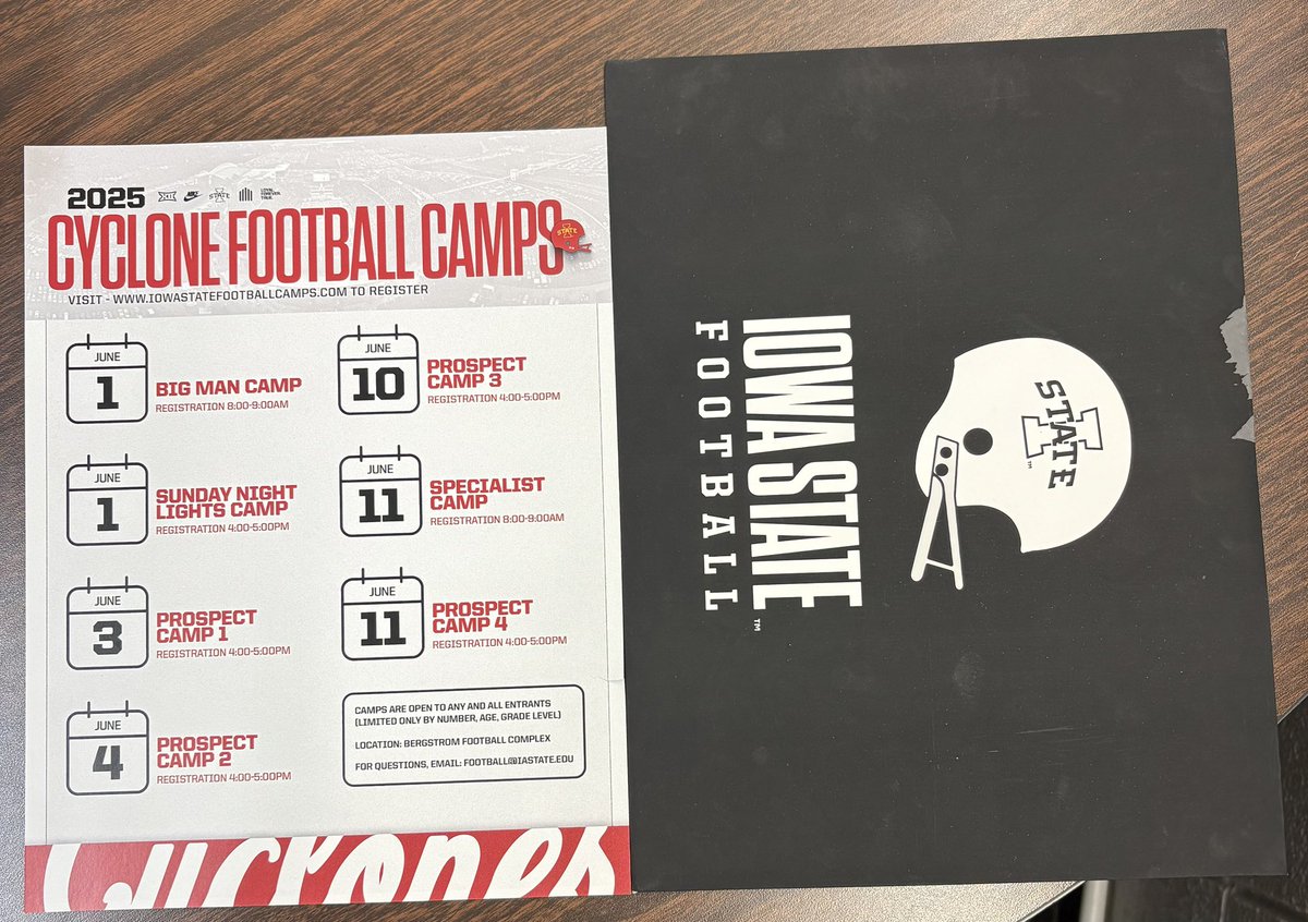 Thank you <a href="/CycloneFB/">Iowa State Football</a> and <a href="/ISUMattCampbell/">Matt Campbell</a> for the camp invite! <a href="/bmchsfootball/">Bishop McNamara Football</a> <a href="/youngbloodgreg/">Greg Youngblood</a> <a href="/247Sports/">247Sports</a> <a href="/CoachBigPete/">Peter "Coach Big Pete" Leinweber</a> <a href="/PrepRedzone/">Prep Redzone 🏈</a> <a href="/sixstarfootball/">Six Star Football | PLUS+</a> <a href="/scottybscout/">Scott Burgess</a> <a href="/QBCoachHolc/">Greg Holcomb</a> <a href="/QBHitList/">QBHitList.com</a>