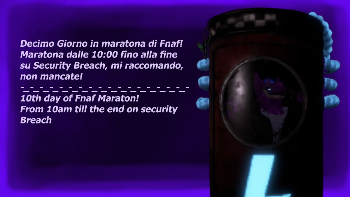 ShadowTheCyber's tweet photo. Vi aspetto dalle 10! Non mancate!
#furry #vtuber #Livestream #FNAF https://t.co/G7vmbDHJad