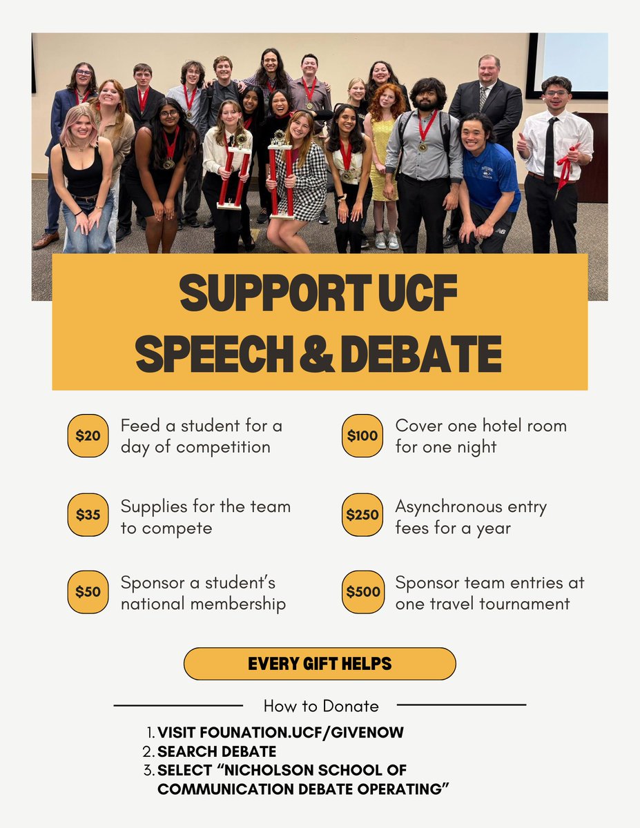 ucfforensics's tweet photo. @UCF is doing our annual #dayofgiving on Thursday April 10th. Looking for your support from our amazing @UCFALUMNI friends. #ChargeOn https://t.co/YAyRsaznqU