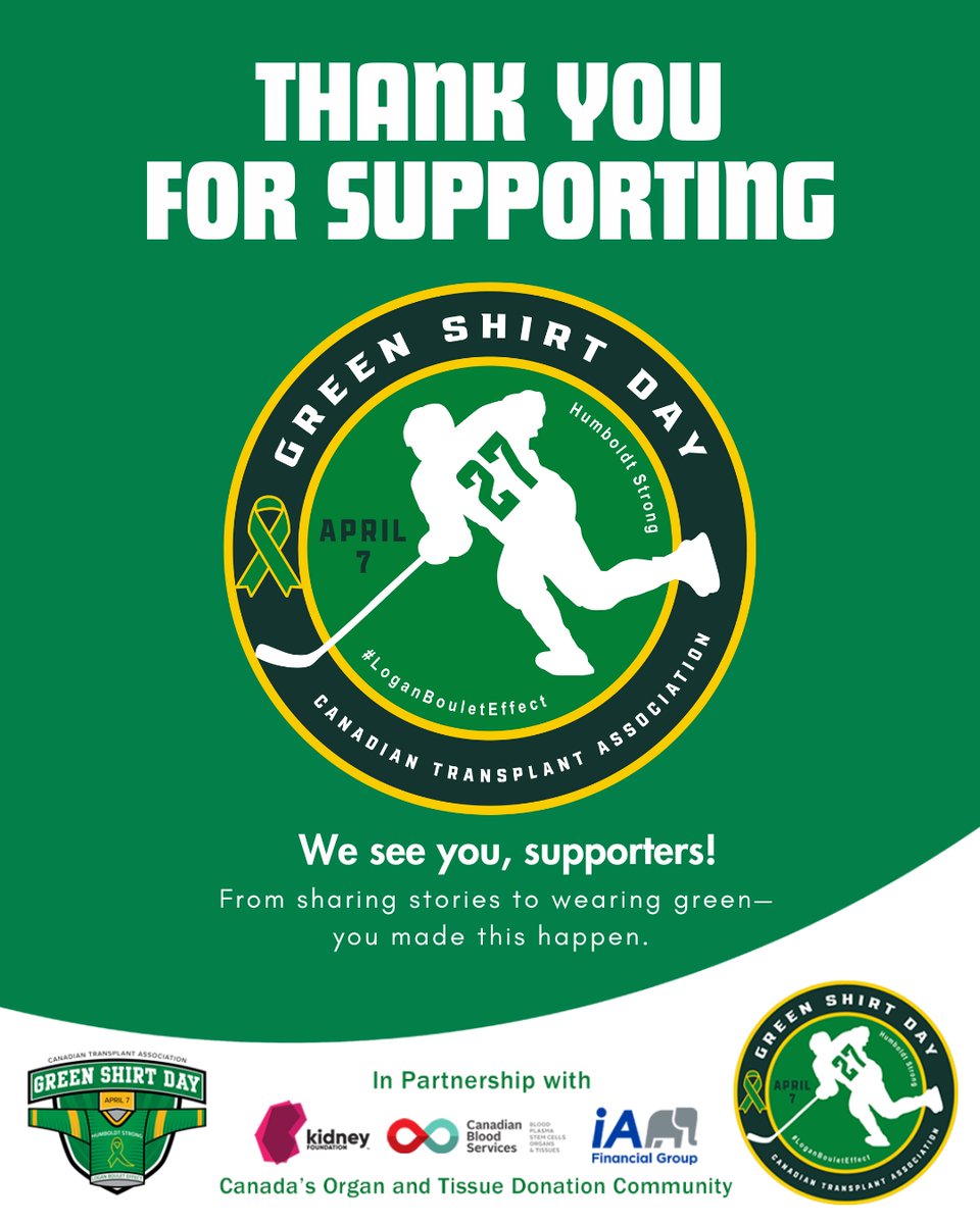 💚 A heartfelt THANK YOU from Green Shirt Day, the Boulet Family, and our Partners! 💚

On behalf of Green Shirt Day, the Boulet Family, and our Partners, we extend our deepest gratitude to everyone who supported this year’s Green Shirt Day. Your compassion and commitment have