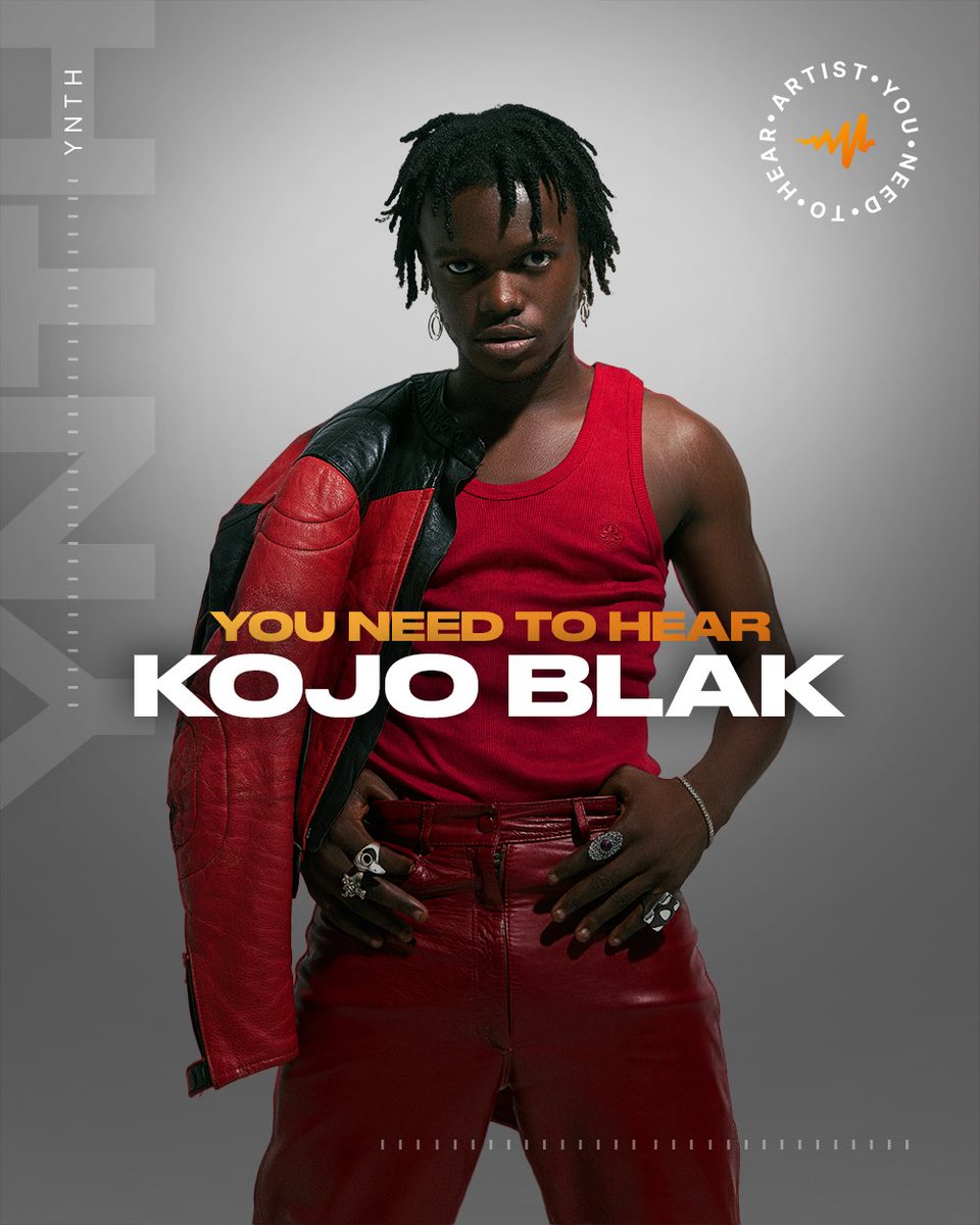 audiomack's tweet photo. YOU NEED TO HEAR: KOJO BLAK 🗣️

KOJO BLAK (@k0joblak) is Ghana’s breakout Afrobeats star. Since winning Victony’s Instagram song challenge in 2023, he cowrote KiDi and Black Sherif’s chart-topping “Lomo Lomo” before closing out 2024 with the Ghanaian anthem of the year, “Excellent” with Kelvyn Boy. His sound, a mix of Afropop and highlife, is sweeping the country. A native of Accra, KOJO BLAK has followed up his hit with “Next Door”, a collaboration with the legendary Sarkodie, and the release of his highly anticipated EP ‘131’.