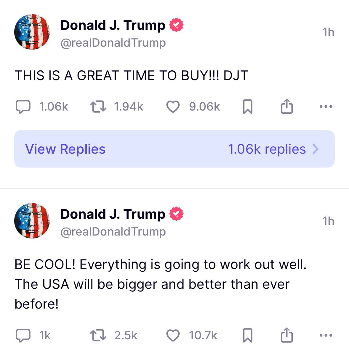 nwishau's tweet photo. @RpsAgainstTrump How much do these posts from this morning have to do with this announcement? https://t.co/vUuwht5dA6