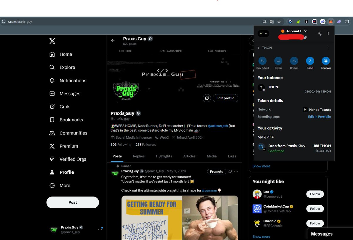 praxis_guy's tweet photo. 🕐FROM 09.04 TO 30.04!!! 

𝗛𝘂𝗴𝗲 𝗙𝗥𝗘𝗘 𝗗𝗥𝗢𝗣 -> 𝟯𝟱𝟬𝟬𝟬 $MON ʸᵉᵃʰ, ᵗʰᶦʳᵗʸ-ᶠᶦᵛᵉ ᵗʰᵒᵘˢᵃⁿᵈ  by
@praxis_guy 

💢*𝗢𝗻𝗹𝘆 𝗳𝗼𝗿 𝗺𝘆 𝗳𝗼𝗹𝗹𝗼𝘄𝗲𝗿𝘀   

 If you need 15 free $MON - just like and send wallet 
 If you WANT 55 free $MON - Then repost it https://t.co/zvy90pLUzw