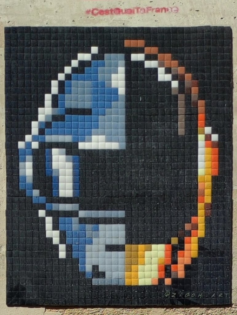 petitartmateur's tweet photo. Mosaïque hommage à #daftpunk réalisée en février 2021 par Zigom (une référence à Gizmo dans le film Gremlins). Elle se situe à l'angle de la rue de la Verrerie et de la rue des Juges-Consuls #paris #streetart #arturbain #mosaique #pixelart https://t.co/VXEwWY6hWy