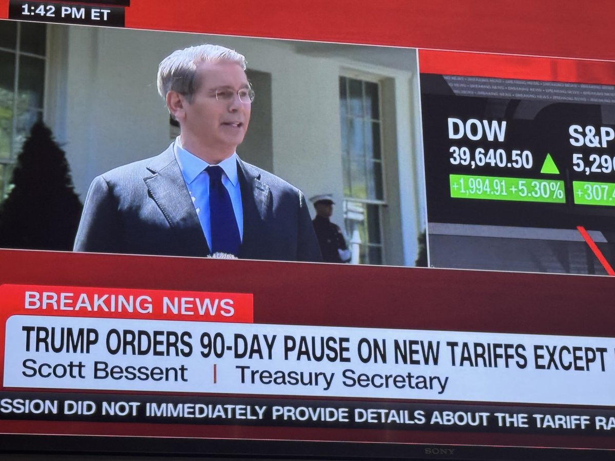 If this pause on reciprocal tariffs were actually a victory and not a strategic retreat, you think Donald Trump would have sent someone else to announce it?