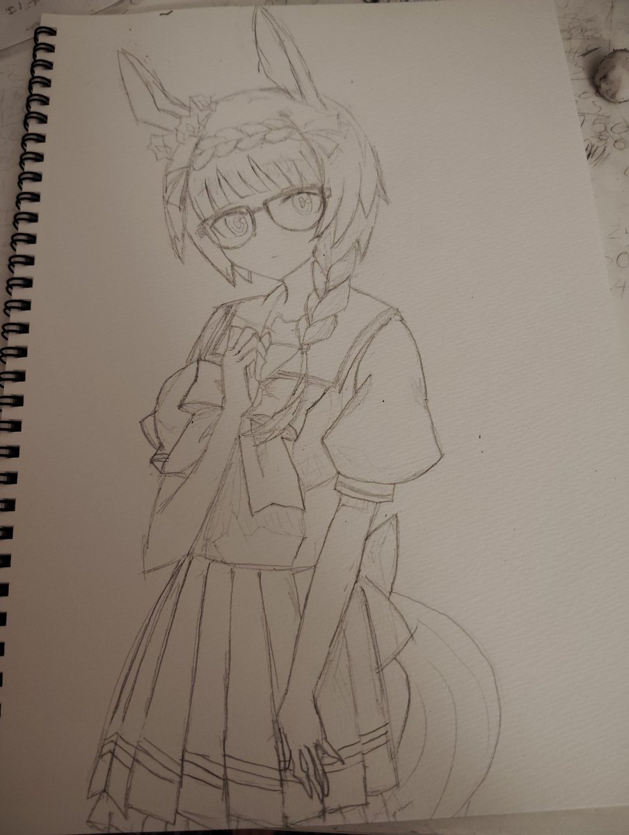 下書き完了！！
時間があったら色塗りする！！
#ゼンノロブロイ 
#ウマ娘