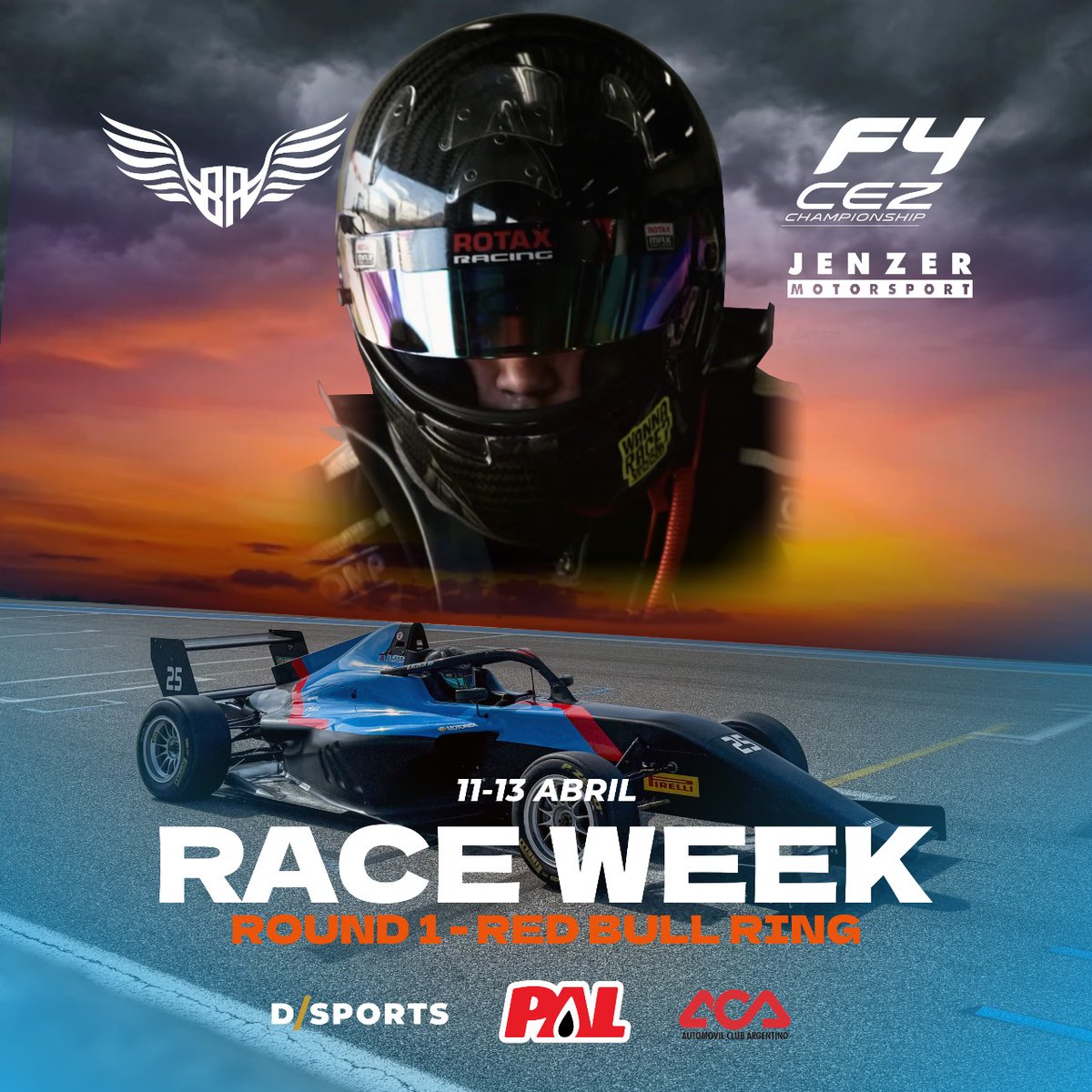 🏁 Este fin de semana debutamos en la F4CEZ, y nada menos que en el Red Bull Ring 🇦🇹 

VAMOS <a href="/JenzerF3_F4/">Jenzer Motorsport AG</a> 💪🏼🇦🇷
-
This weekend we race for the first time in F4CEZ, at the mythical Red Bull Ring 🇦🇹

Let's go <a href="/JenzerF3_F4/">Jenzer Motorsport AG</a> 💪🏼🇦🇷

#BA25 #F4 #Formula4