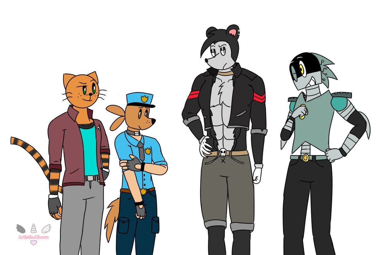 ArtisticAlicorn's tweet photo. Just want to draw the characters the I am obsessed with atm together :3 #Peteythecat #dogman #skitzo #sahu #comickpro #dogmantwt #crossover https://t.co/FhwRzdI2ax