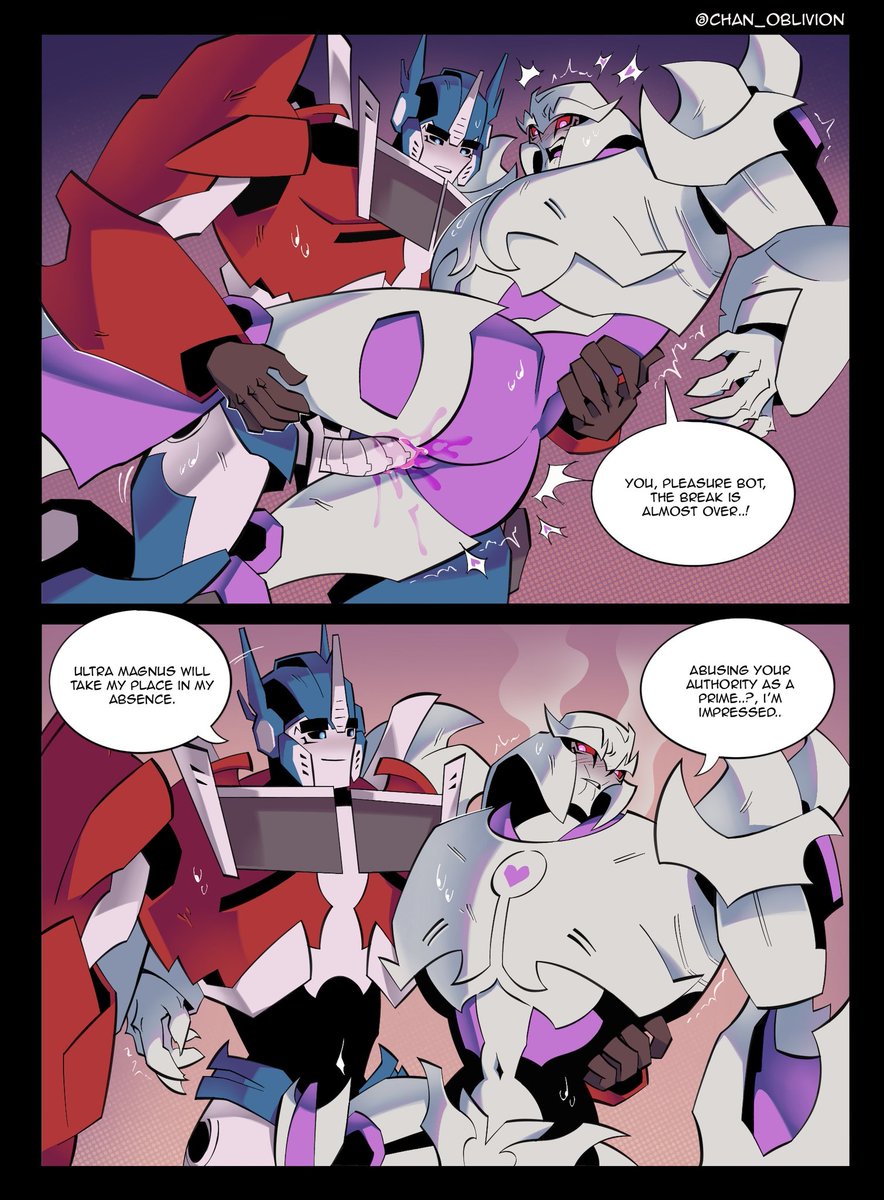 chan_oblivion's tweet photo. "Even Primes need to enjoy their free time" 💓 
(I'm finally back with this comic, thanks everyone for waiting!)

#megop #opmeg #valveplug #tfp https://t.co/1SVFMJ4hWc